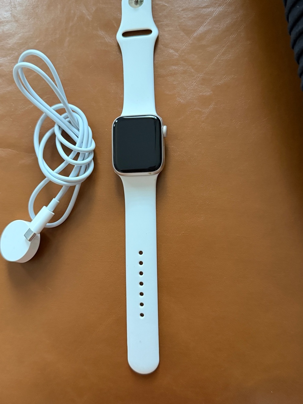 Apple Silver Case 2nd series Smartwatch with White Sport Band